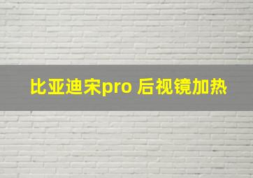 比亚迪宋pro 后视镜加热